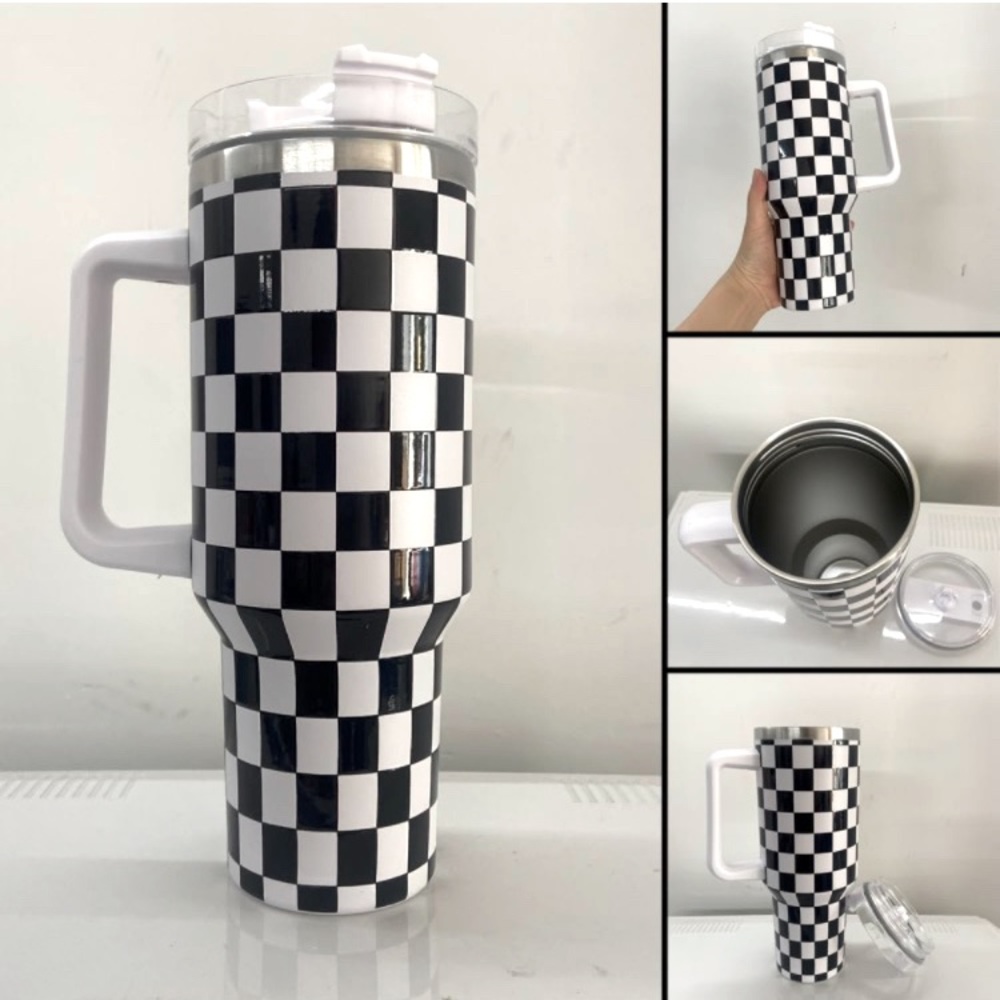 Checkerboard 40 oz tumblers